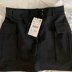 Zara black mini skirt